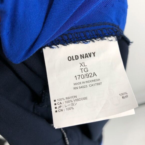 Old Navy Womens Pants Size XL Blue Tux Stripe Pull On Pockets NEW - Picture 7 of 8